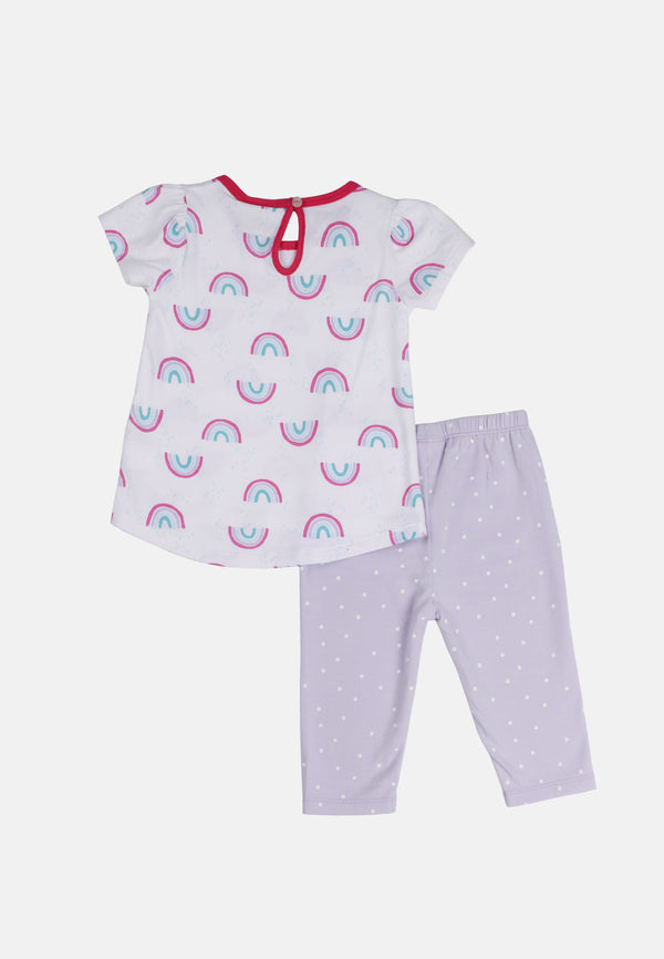 Cheetah Baby Girl Short Sleeves Suit Set - CBG-183176(F)