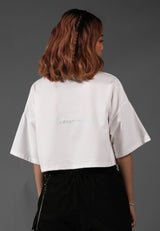 Revolucion Women Oversize Graphic Cropped T-Shirt - CL-95856