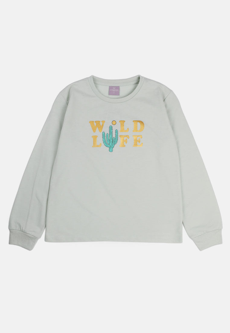 Cheetah Kids Girl Long Sleeves T-Shirt - CJG-6858(F)