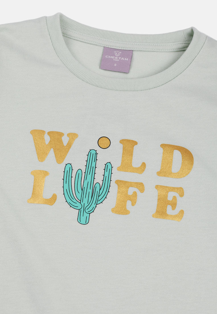 Cheetah Kids Girl Long Sleeves T-Shirt - CJG-6858(F)